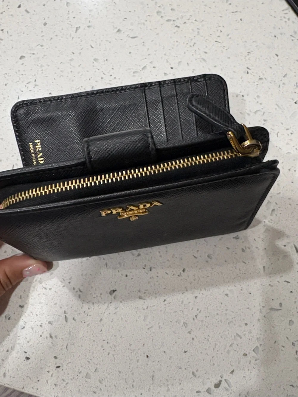 Prada compact zip